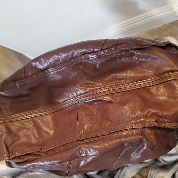 Brown leather hobo bag - Picture 11 of 11